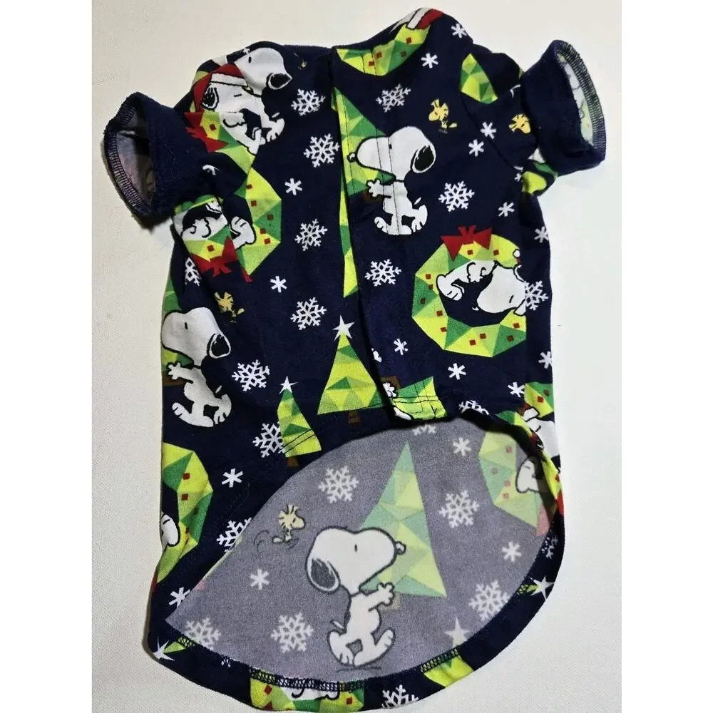 OFFICIAL PEANUTS SNOOPY CHRISTMAS HOLIDAY PET SHIRT SIZE S